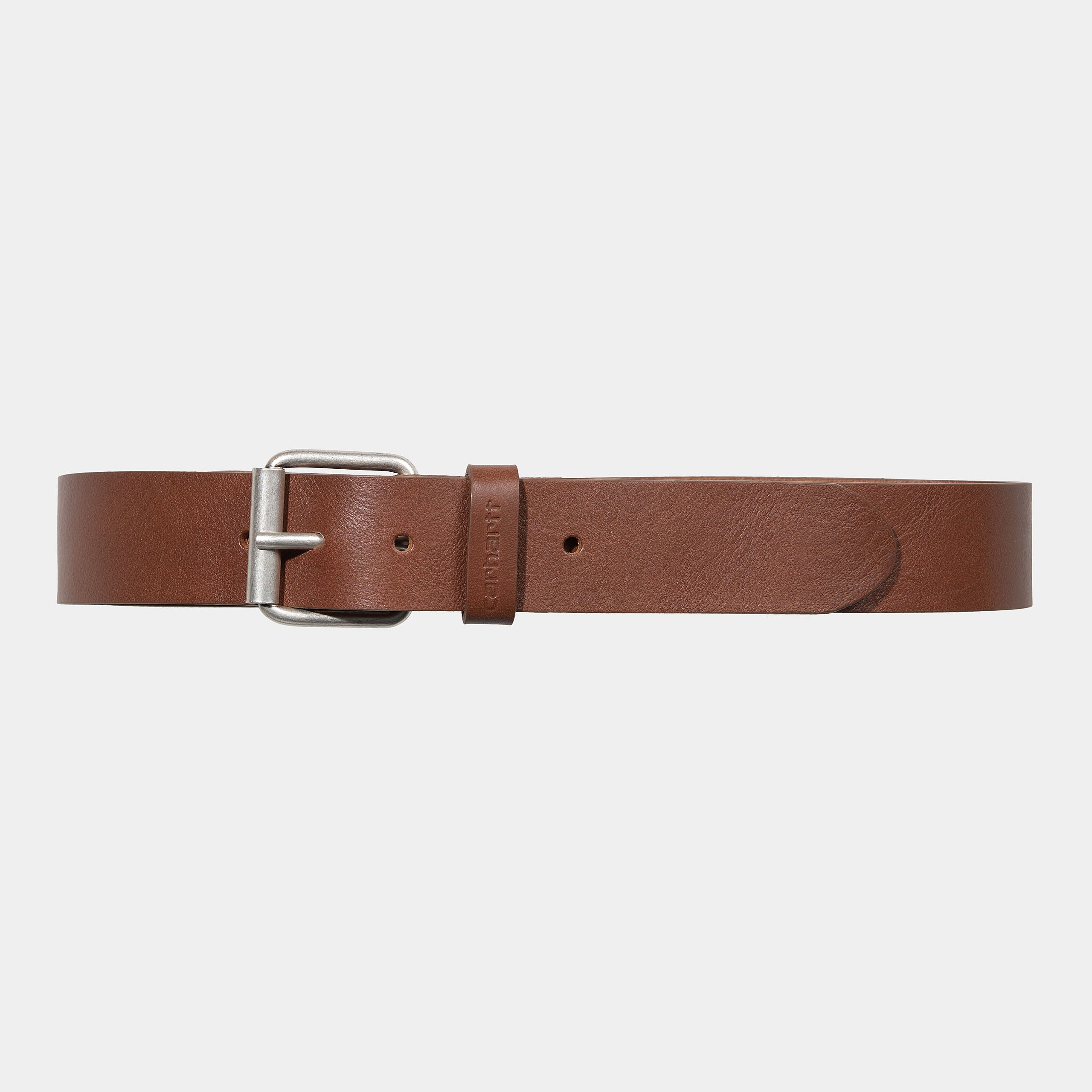 Carhartt Script Belt 100 Leather Cognac Silver